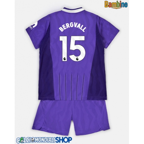 Maglie da calcio Tottenham Hotspur Lucas Bergvall #15 Terza Maglia Bambino 2026-27 Manica Corta + Pantaloni corti)